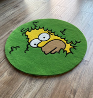 Homer in Bushes Woollen Rug